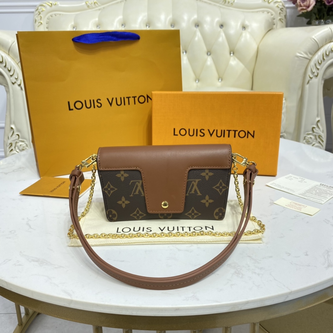 Louis Vuitton PADLOCK ON STRAP Handbag Monogram M80763 Caramel